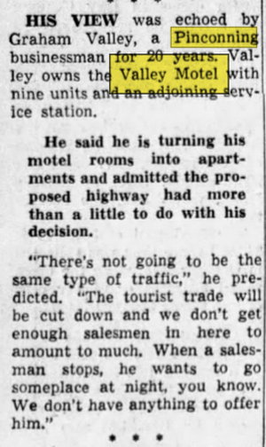 Valley Motel - Sep 29 1963 Article